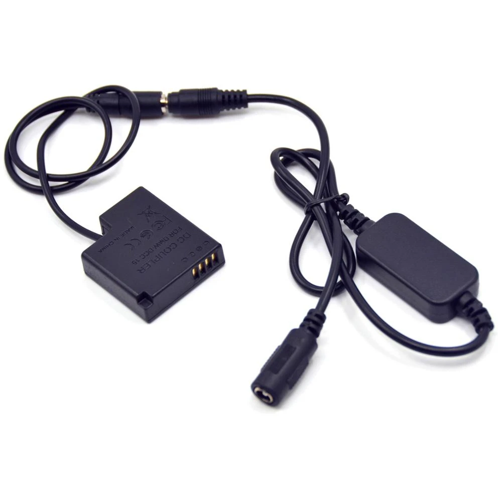 12V-24V Step-Down Power Adapter Cable + DMW-DCC15 Dummy Battery DMW-BLH7E BLH7EPP for Panasonic DMC-GM1 GM5 GF7 GF8 LX10 LX15