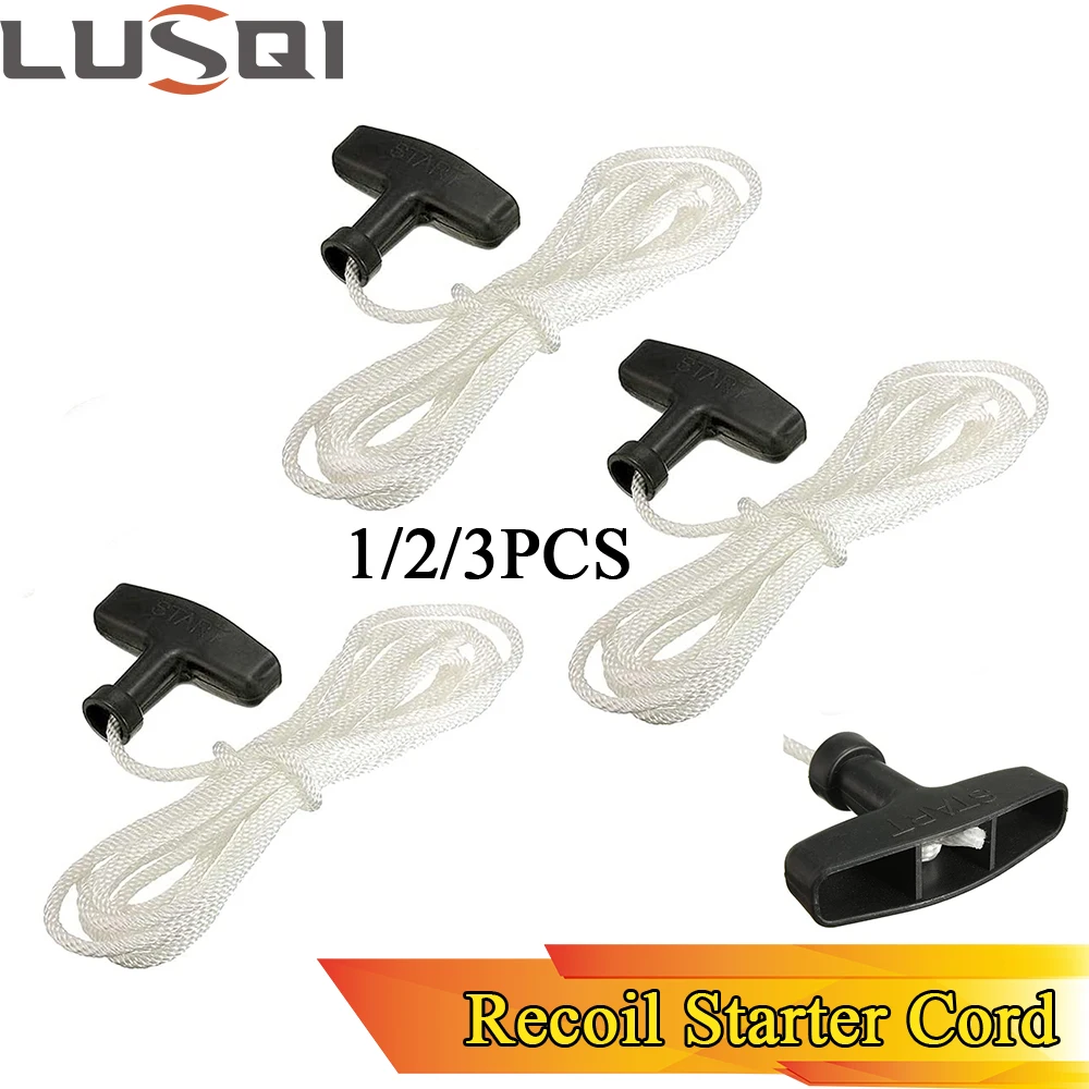 LUSQI 1/2/3 Set Replacing Pull Cord On Lawn Mower Recoil Starter Handle For Honda GX160 GX200 GX240 GX270 GX390