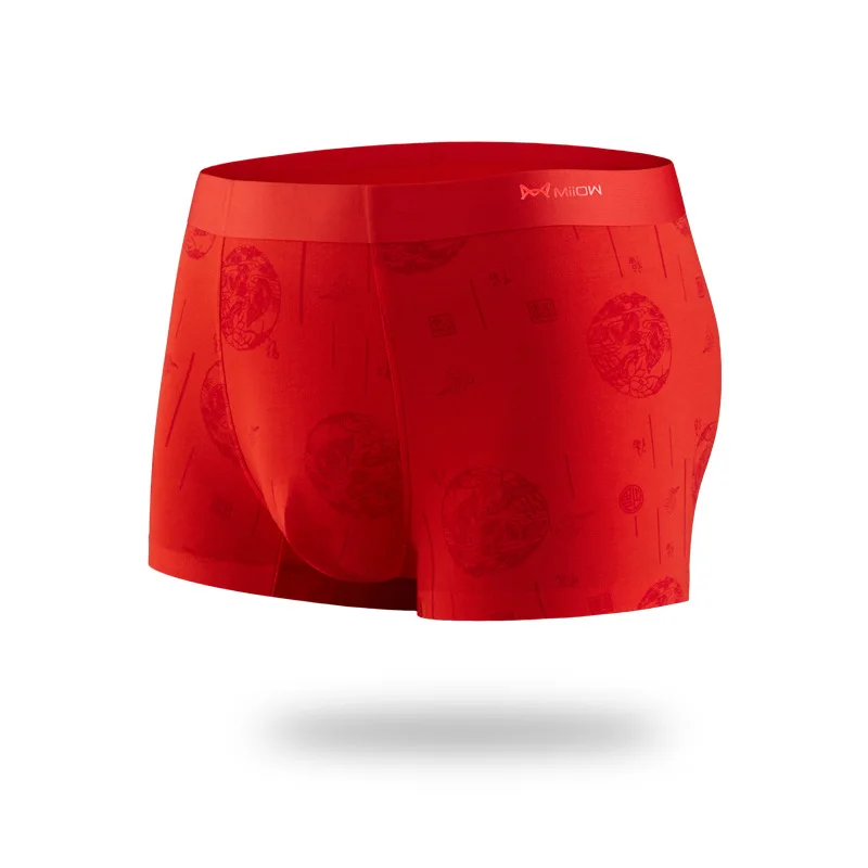 Miiow men's underwear modal seamless pants antibacterial good luck shorts