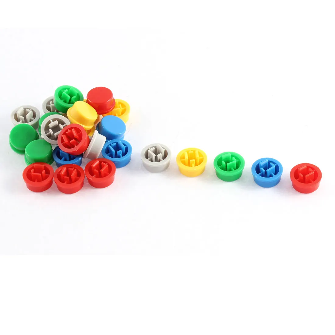 

25Pcs Round Tact Cap Tactile Push Button Switch Caps Assorted Color Pushbutton Cover Fit For 12x12mm Tact Switch