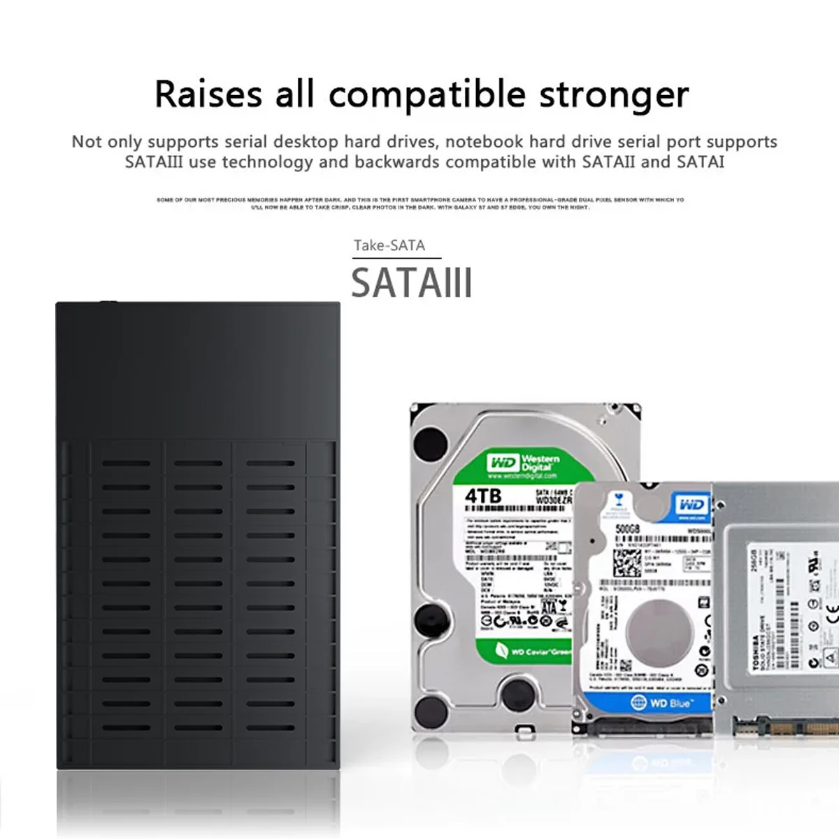 GX-S353U3 3.5인치 SATA 하드 드라이브 인클로저, USB 3.0 고속 전송, 도구 없이 사용 가능한 외장 하드 드라이브 인클로저