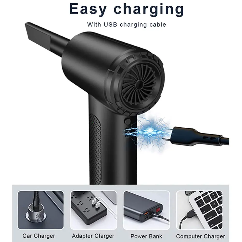 Compressed Air Duster 51000RPM Rechargeable Cordless Air Blower Keyboard Cleaner for Keyboard Electric Devices Cleaning 5