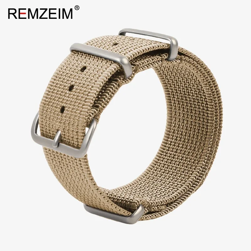 Premium Nylon Watch Strap in Brown, Green, and Black - Military-Inspired Casual Sport Bracelet Replacement