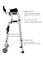 Walking aids for the elderly, lightweight folding lower limb training, household aluminum alloy walkers 2
