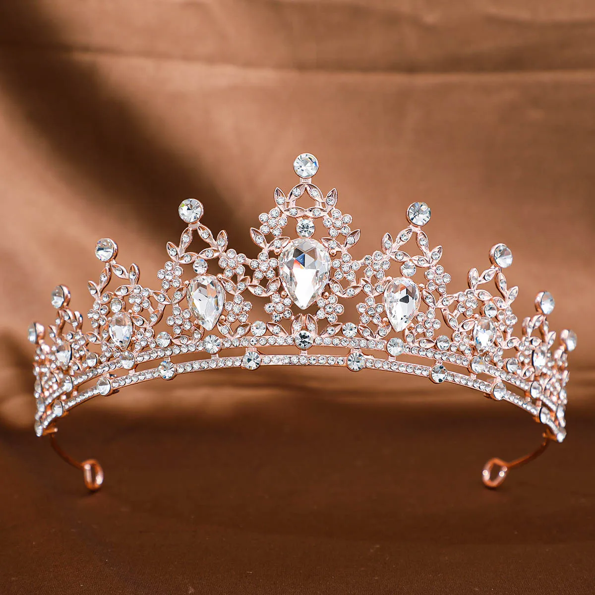1Pc Baroque Style Crystal Crown Tiara Queen Crown Rhinestone Alloy Hair Band Women&rsquo;s Bride Wedding Hair Accessories hair accessories bridal hair accessories