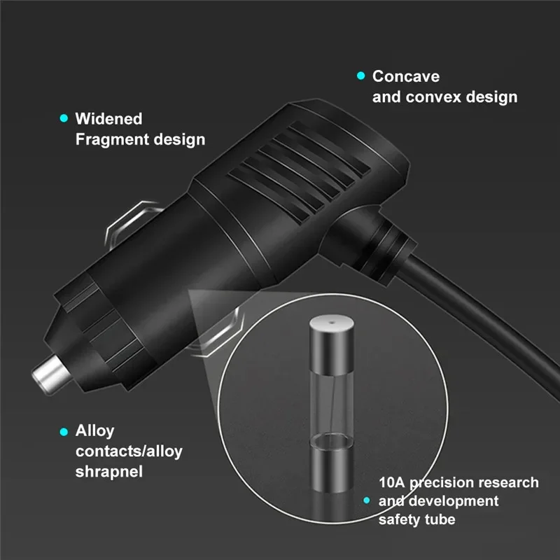 car charger 3 in 1 Dual USB Socket 120W Car Cigarette Lighter Splitter 12V 24V Fast Charger Plug Phone Power Adapter for Car DVR GPS Dashcam