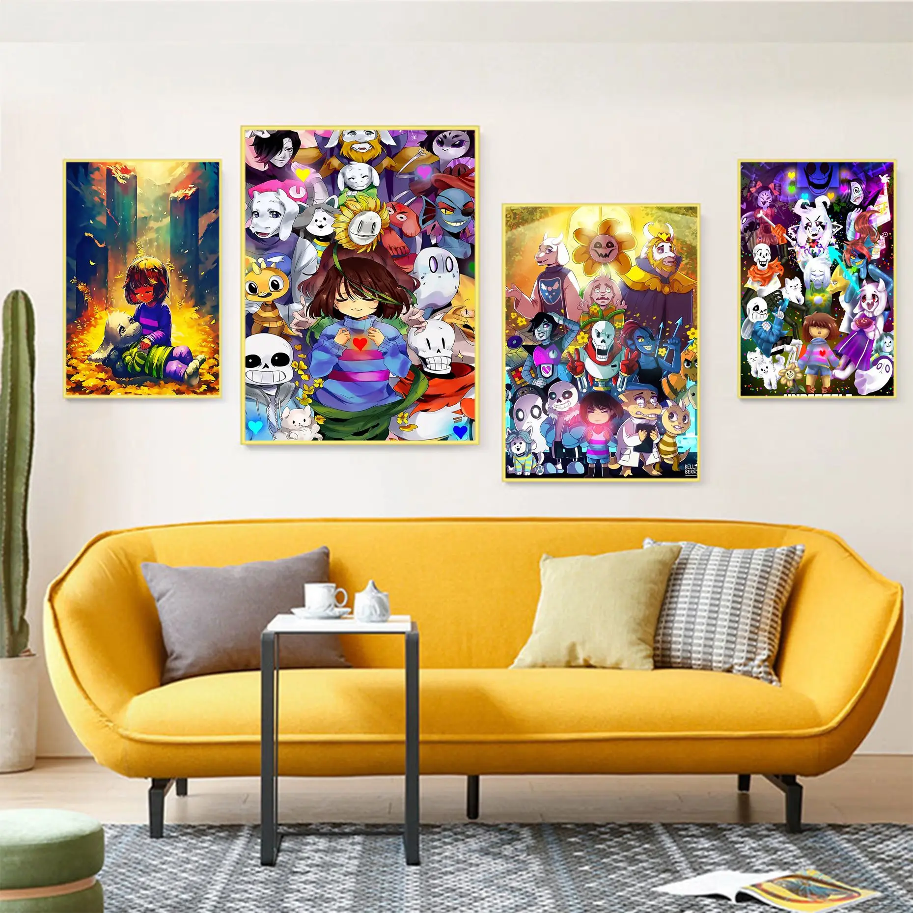 

Anime Retro Designs Game Undertale Movie Posters Kraft Paper Prints And Posters Vintage Decorative Painting