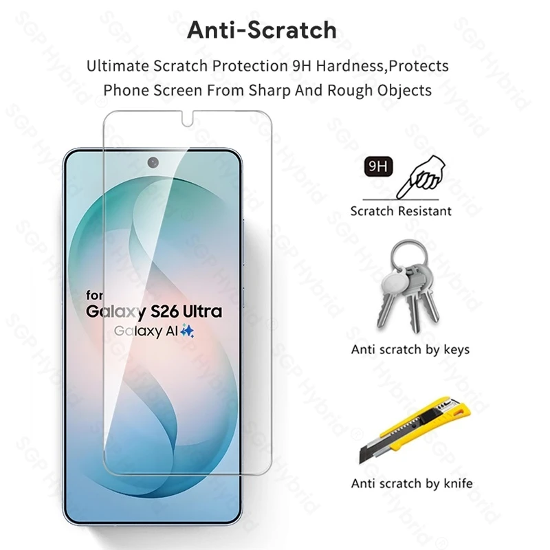 Premium 9H Tempered Glass Screen Protector Film Cover - 5 Pack