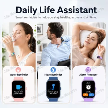 Men Women Smart Watch 2.01'' Waterproof Fitness Sport Watch Answer Call Sleep Sport Pedometer Information Alerts Smartwatch Ht30 - Image 5