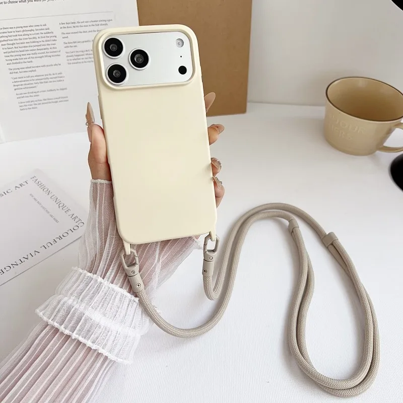 Enhanced Shockproof Crossbody Lanyard Phone Case with Neck Strap and Soft Touch Finish
