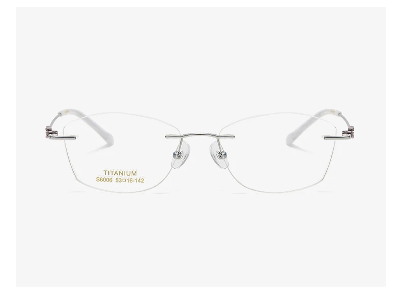 Oveliness Women's Rimless Oval Cat Eye Eyeglasses 10