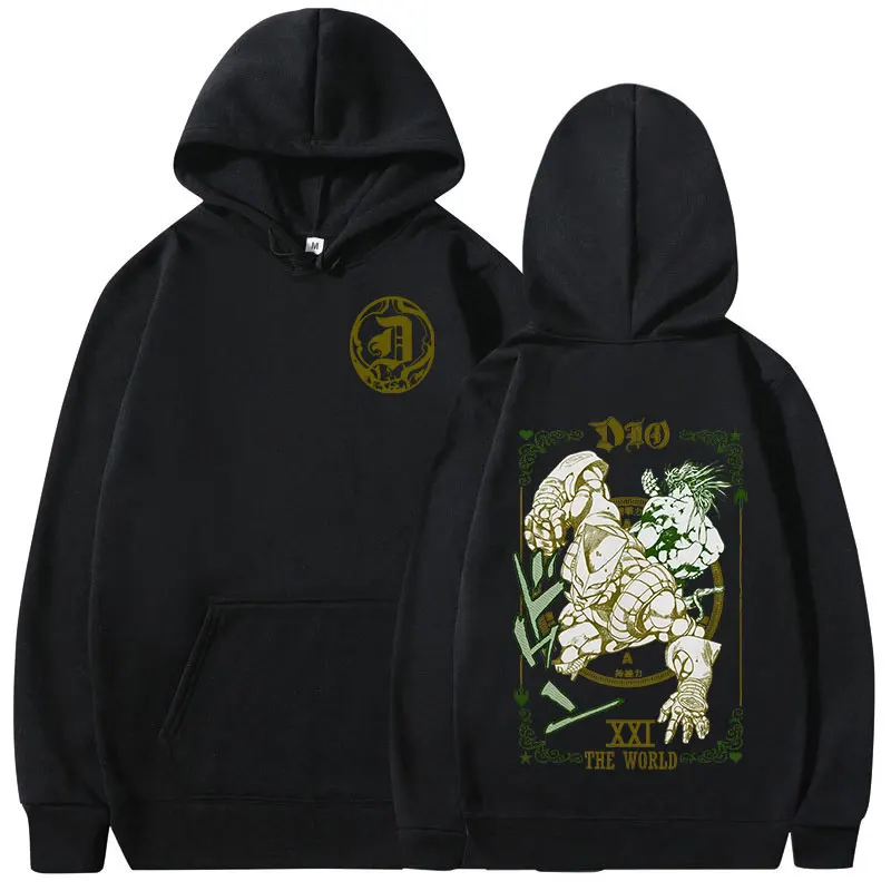 Anime Jojo Bizarre Adventure Hoodies Dio Brando Jotaro Kujo Manga Grafik Sweatshirts Herren Damen Lange Ärmel Fleece Pullover – Detail 5