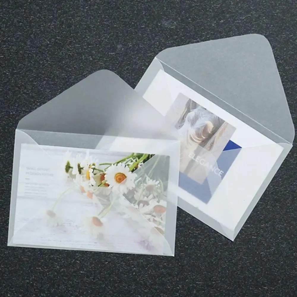 

100pcs/lot Postcards Blank Translucent Envelope Invitations European Giftbox Packaging Bag Wedding Business Letters