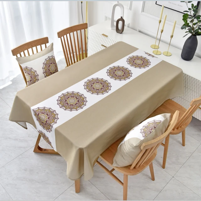 Table Cloth Rectangle Table, Stylish Dining Farmhouse Linen Tablecloth  Nappe Kitchen & Table Linens, Elegant Waterproof Table Cover, Table Cloths