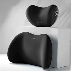 Ergonomic Memory Foam Car Pillow Set for Enhanced Comfort and Support (Set Black)