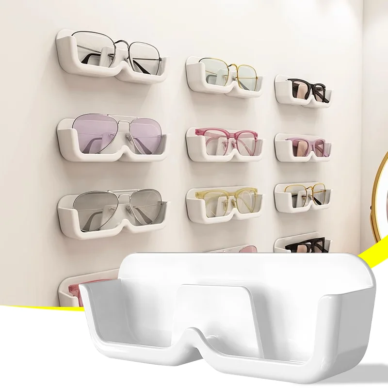 

High End Glass Display Cabinet Punch-free Glasses Storage Rack Wall Mounted Sunglasses Storage Rack Wardrobe Decoration Box