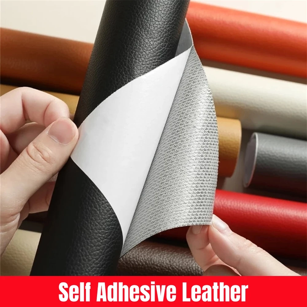 Leather Patch Self Adhesive PU Faux Synthetic Leather Fabric Home Sofa Seat Furniture Repair DIY