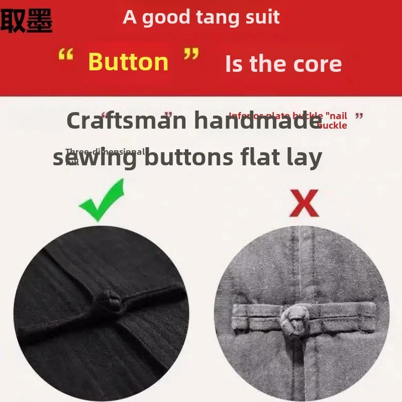 Hanfu Top Long Sleeve Cotton Traditional Chinese Men's Clothing Middle-Aged And Elderly Men's Wardrobe Ancient Style chinese men hanfu top