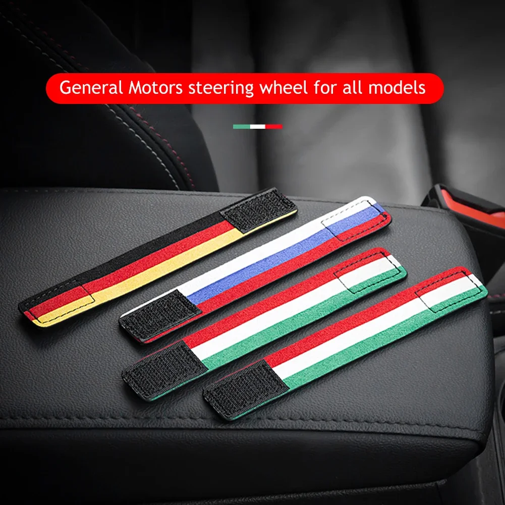 Italy Super Suede Steering Wheel Booster with Personality Center Line Flannel Interior Design Accessory