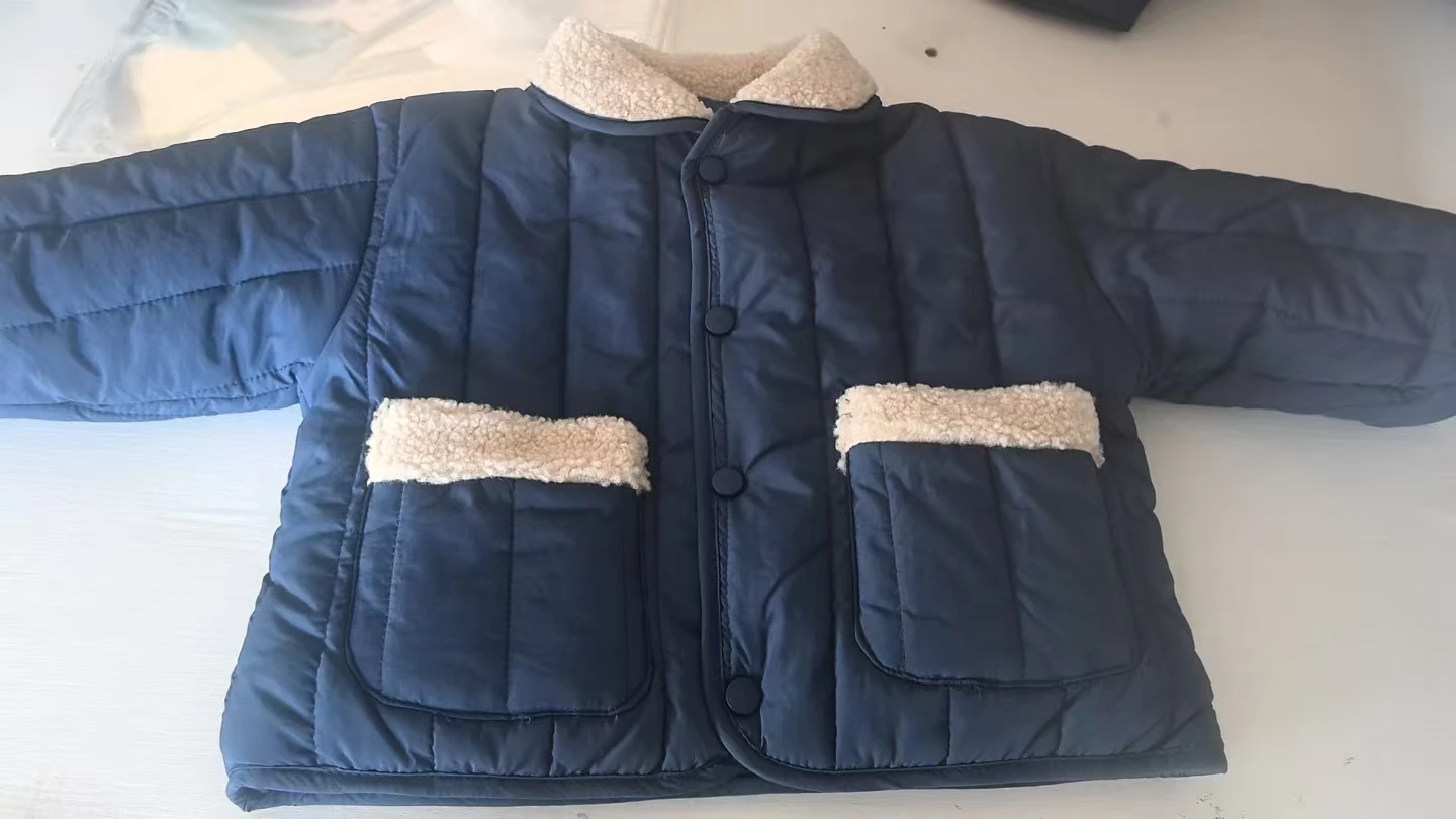 New Winter fleece Jacket Kids Girl Childrens Cotton Padded Outerwears Thickened Velvet Warm Baby Boy Coat Kids Quilted Jacket