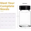 Glass Shot Bottles Wide Mouth 60 ml Small Glass Bottles Travel Mini Clear Jars,2 oz 3