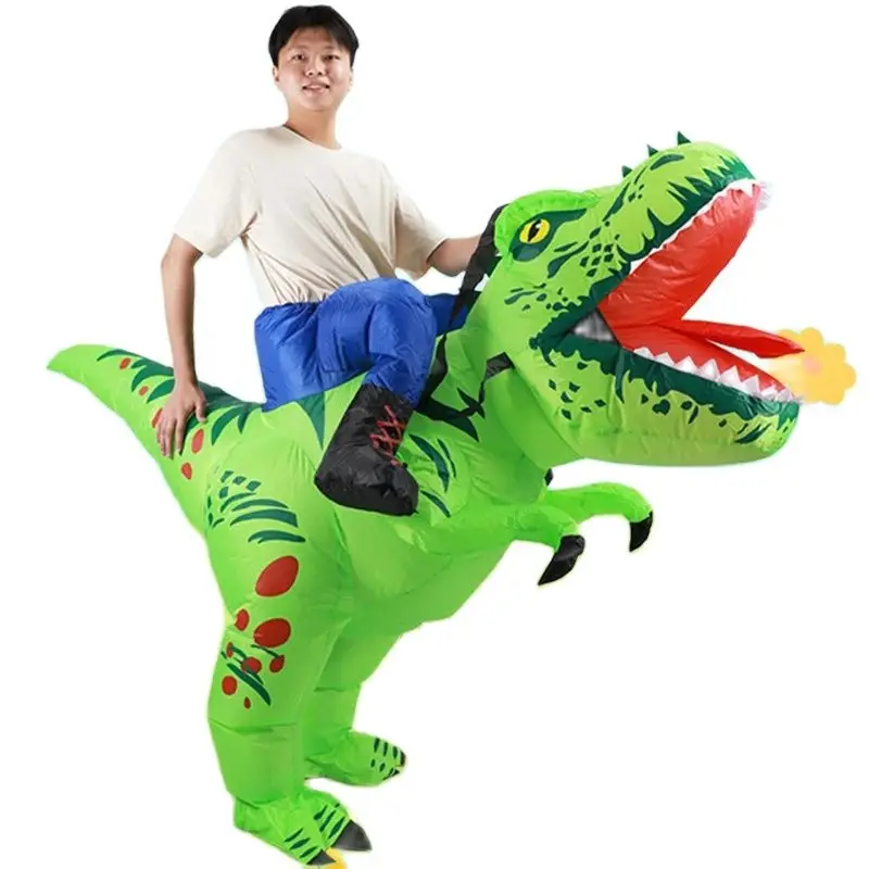New Halloween New Green Dinosaur Funky Inflatable Dinosaur Doll Prop ...