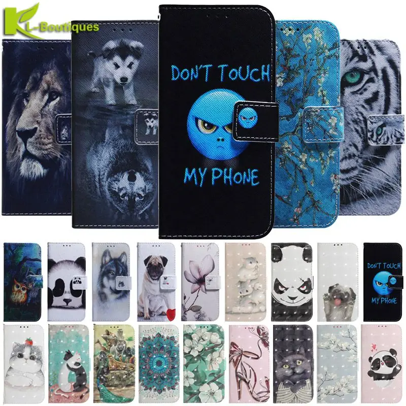 Per Iphone 14 Pro Max Custodia A Portafoglio In Pelle Animale Dipinta Custodia Per Telefono Per Iphone 14Pro 14 Plus 14 Custodie Promax Cover Per Cani