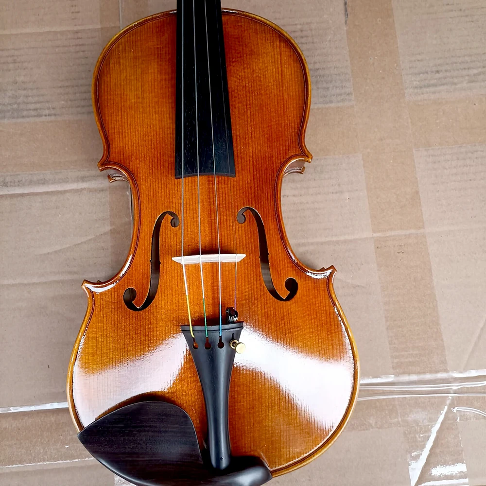 Handmade 4/4 size tiger patterned maple Retro solid wood Violin over 20 years beginner professional Musical Instruments acoustic violin,violin accessories