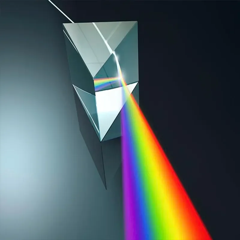 40x40x180mm Large Triangular Prism Crystal Rainbow Wedding Photography Children's Interest Development Physics Experiment optical prisms,photography prism
