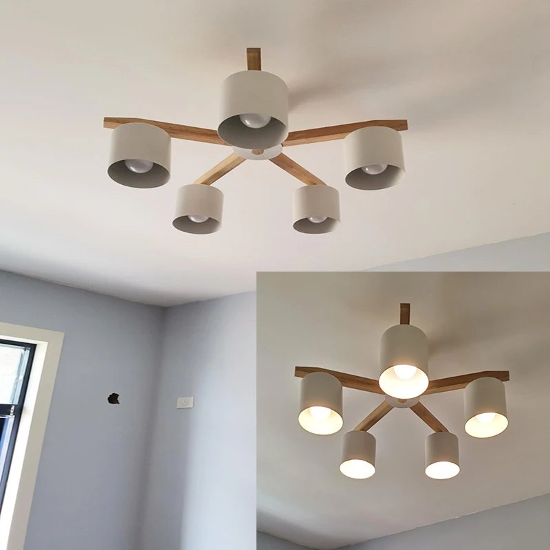 LED Pendant Light Modern Indoor Pendant Lights Bedroom Kitchen Pendant Lamp Living Room Light Indoor Ceiling Chandeliers Home Design E27 Bulb