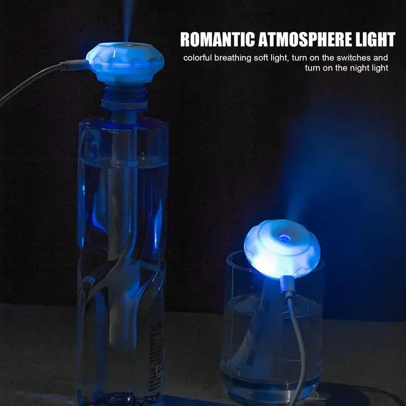 For Home Office TravelQuiet USB Air Humidifier Aromatherapy Diffuser Portable Spray Cool Mist Purifier without Water Container