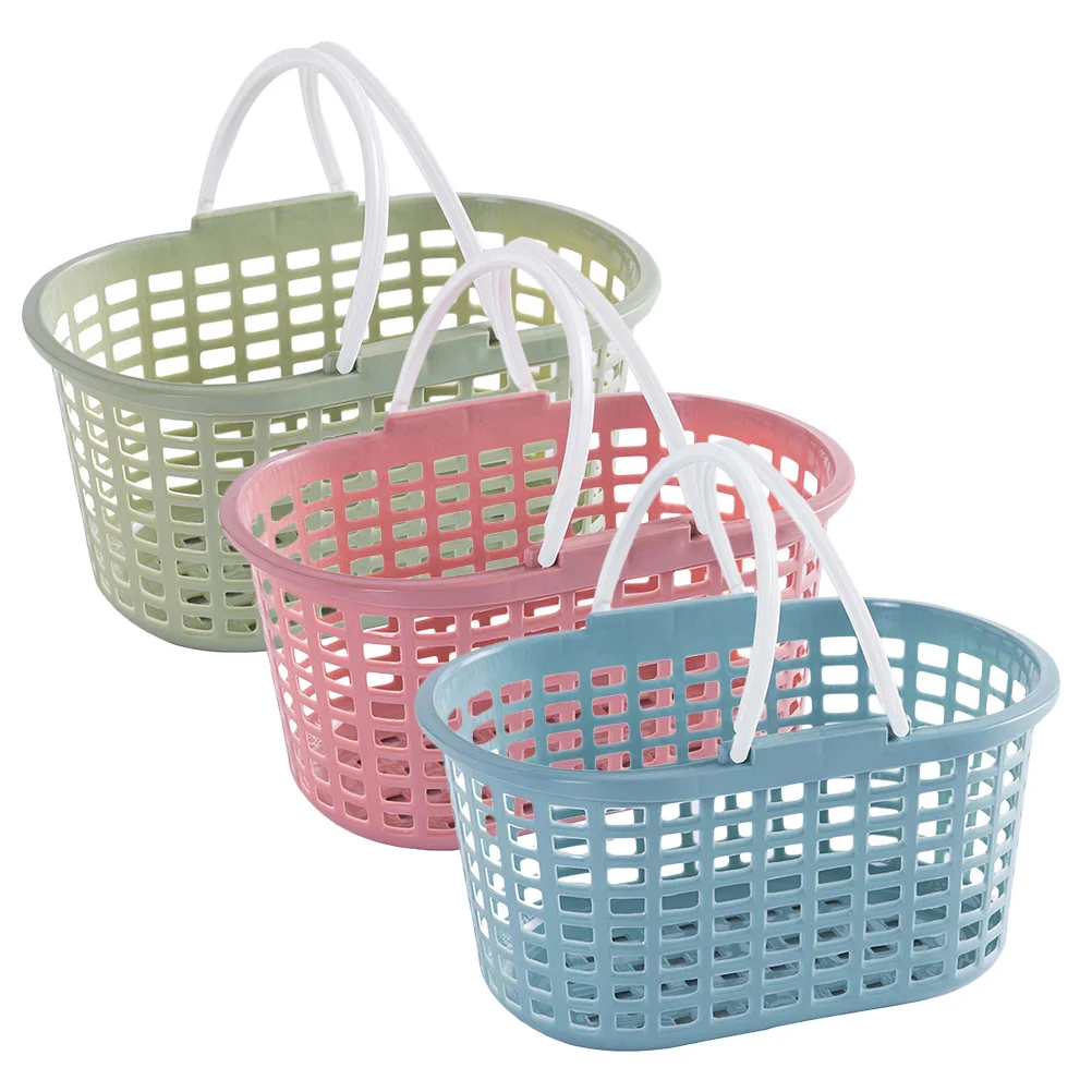 

3 Pcs Pink and Green) Bath Toy Bin Storage Baskets Shower Small Plastic Organizer Vanity Desk Bathroom