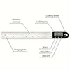 200mm Electronic Protractor Stainless Steel Digital Angle Ruler Inclinometer Angle Finder Digital Angle Gauge Measuring Ruler 6