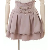 Japan Style High Waist Pleated Mini Skirts Bow Knot Design Mini Skirts Kawaii Slim Fit A-line Skirts Pink Lace Skirts For Women - Image 4