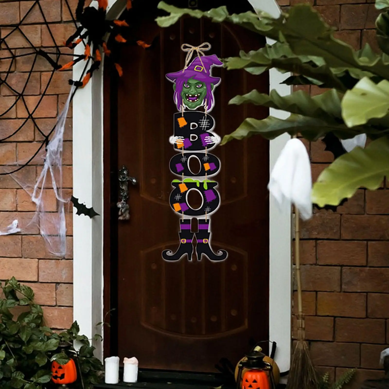 Halloween Paper Hanging Ornament Reusable Creative Halloween Decoration Home Decor for Door Indoor Festival Holiday Outdoor