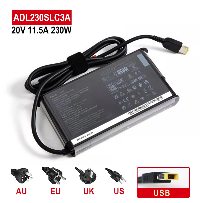 

ADL230SCC3A 230W 20V 11.5A AC Adapter For Lenovo 5IMH05H 81Y6 THINKPAD T540P W540 P71 Y7000P Y900 P72 P73 Y910