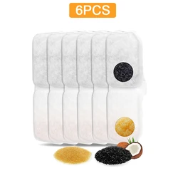 Premium Activated Carbon Resin Filter for Cat Water Fountains - Purifying Pet Hydration Accessory (6set)