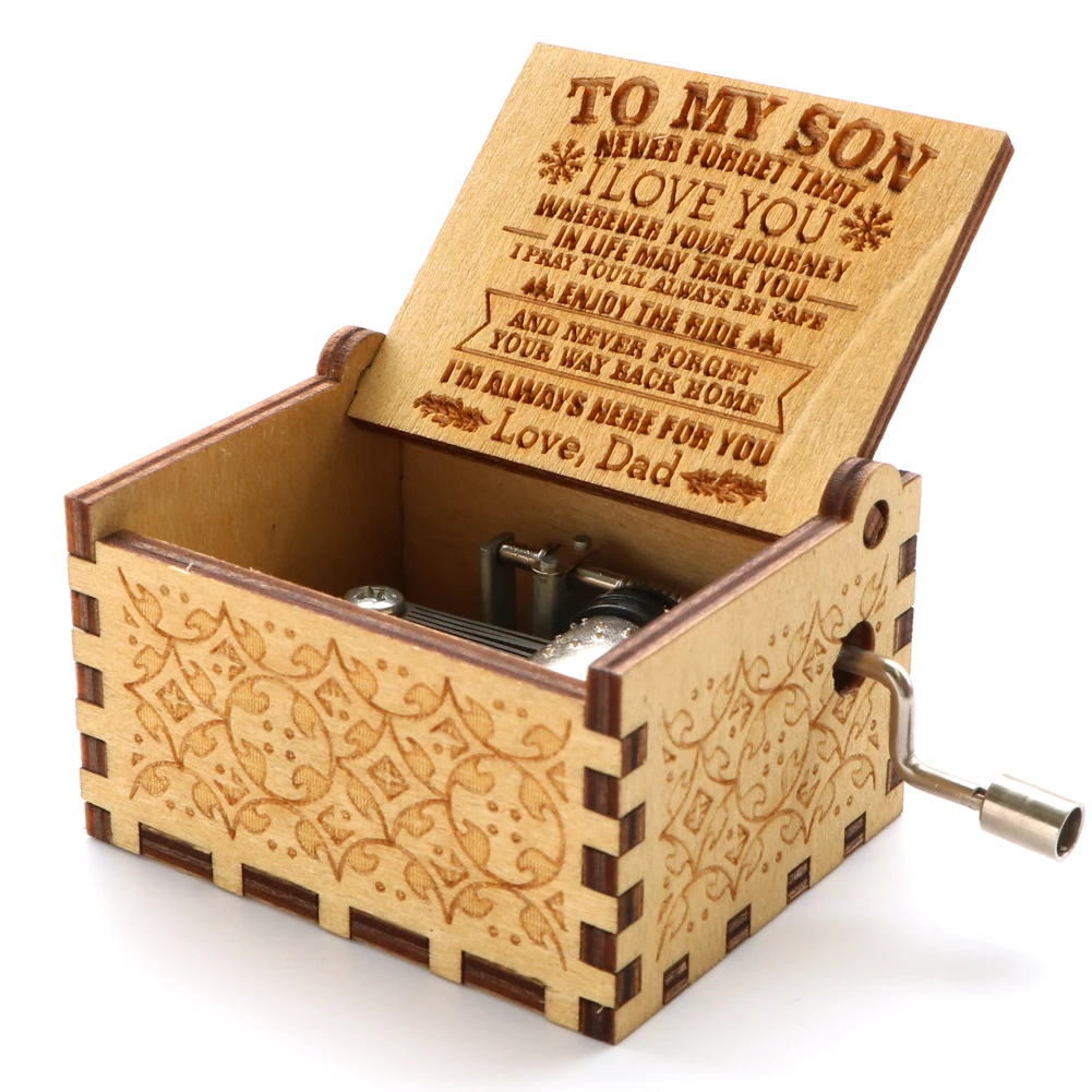 To my son gift Wooden Music Box You Are My Sunshine Birthday Gift Christmas New Year Gift