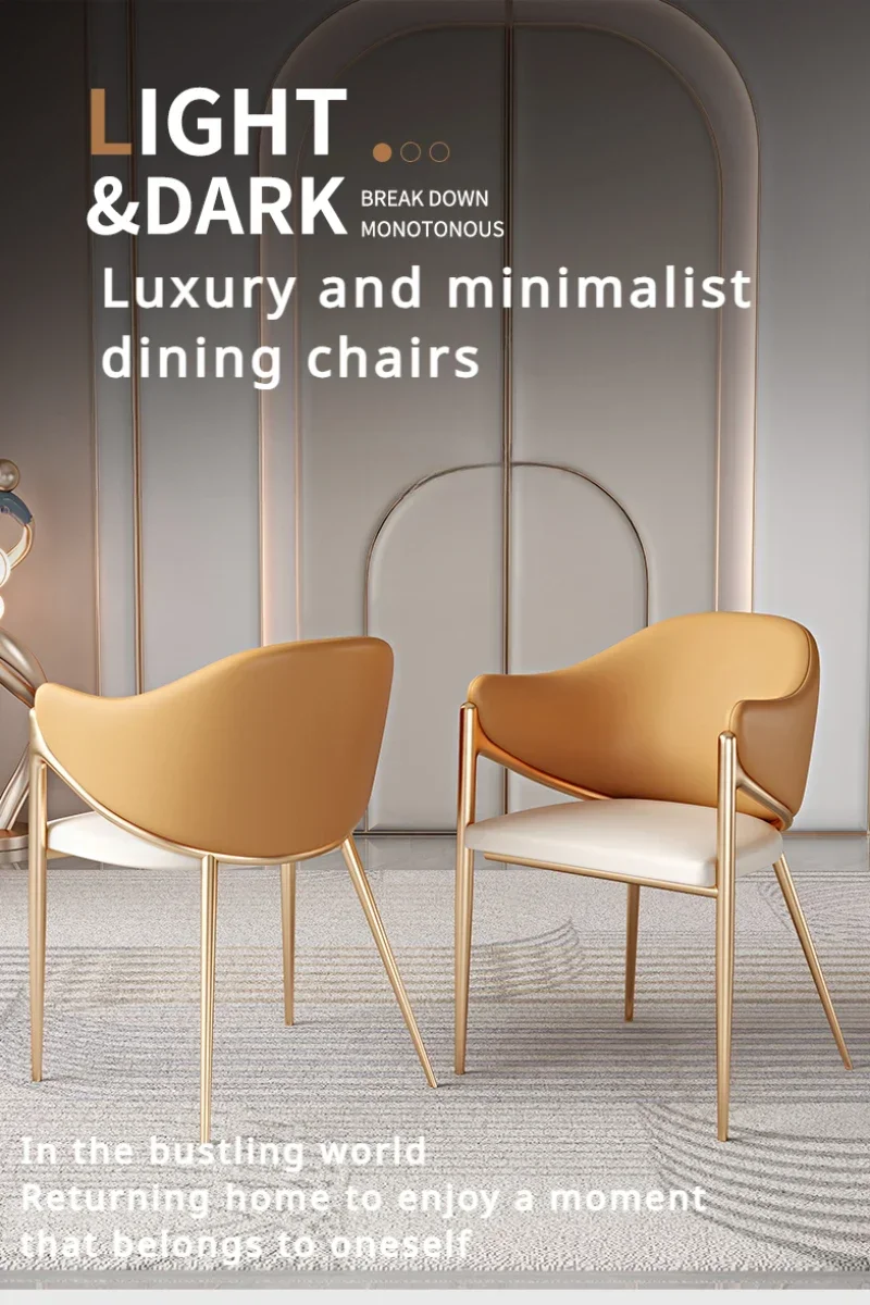 Description Picture 2 of itemItalian Relax Kitchen Chairs Luxury Floor Designer Dining Room Chairs Office Individual Mobili Cucina Home Furniture MQ50CY