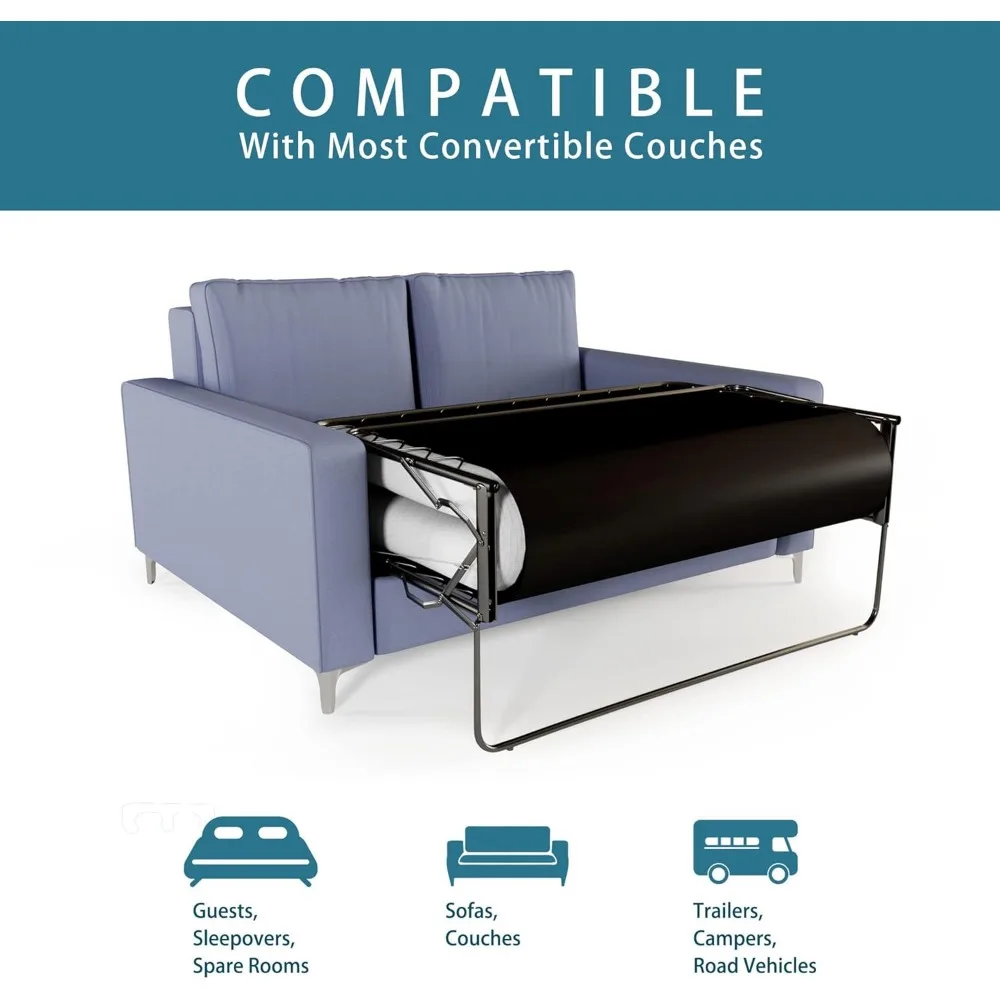 4.7 Inch Memory Foam Mattress Replacement with Washable Cover for Sleeper Sofa and Couch Beds 6