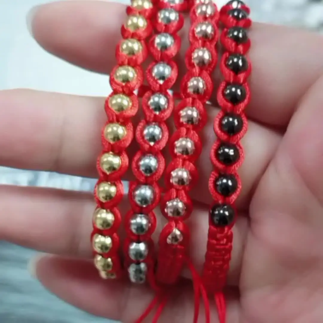Braccialetto Regolabile A Croce Rossa Con Cordino Macramè – Gioiello Fatto A Mano Unisex In Argento 925
