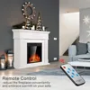 Electric Fireplace Mantel Package Wooden Surround Firebox TV Stand Free Standing Electric Fireplace Heater 3