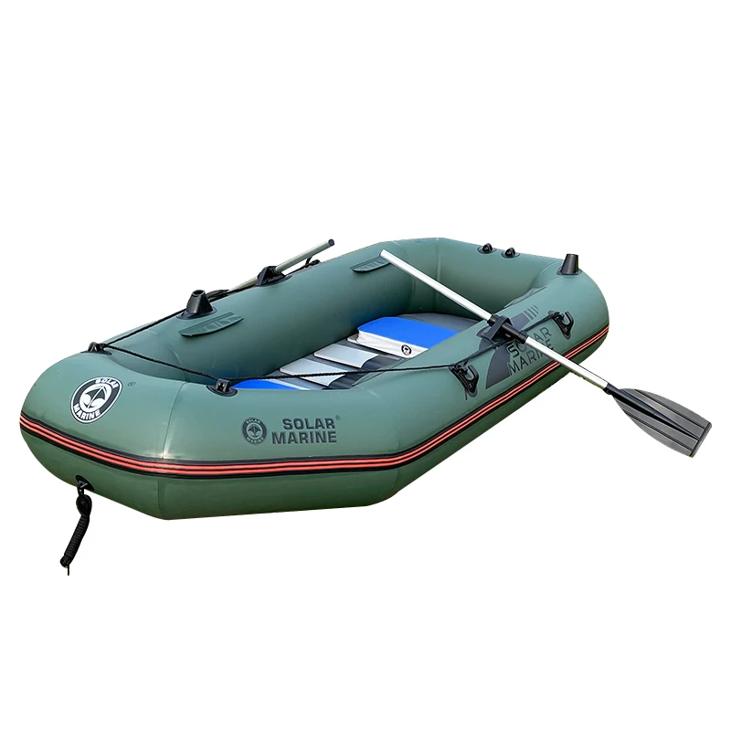 Solar Marine 3 Person Inflatable Boat Fishing Kayak Assault Rafting Boat Portable Motion Dinghy Racing Canoe with Accessories