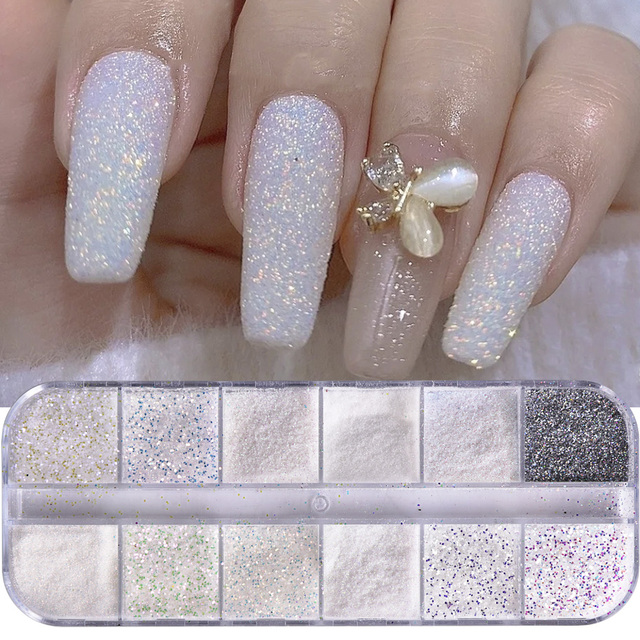 Abalone Shell Slices Nail Art Decorations 3D Broken Sea Shell Stone Flakes Aurora Charms Nails Accessories Manicure TRBY