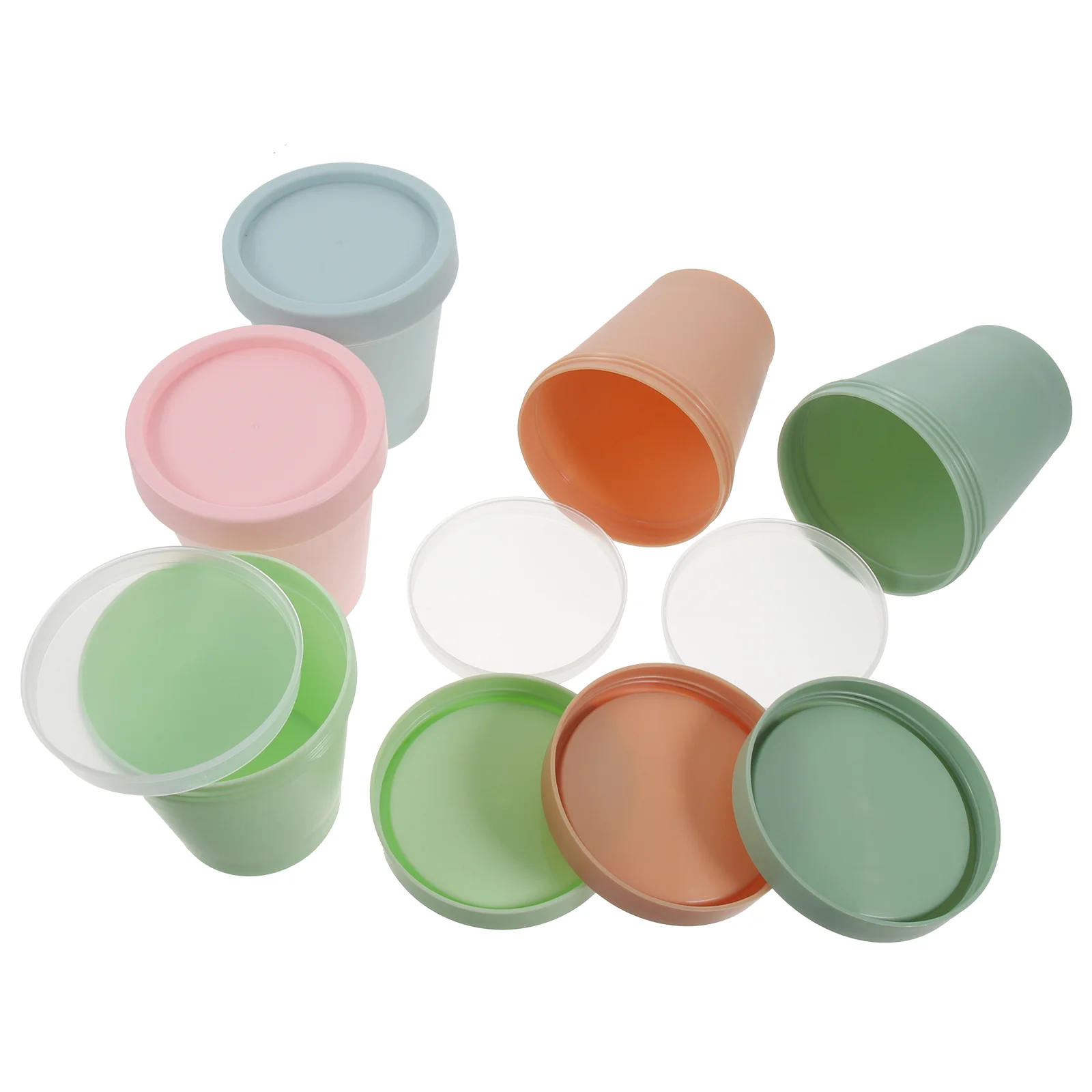 

5pcs Portable Ice Cream Box Fruit Storage Box Freezer Container Ice Cream Container for Refrigerator