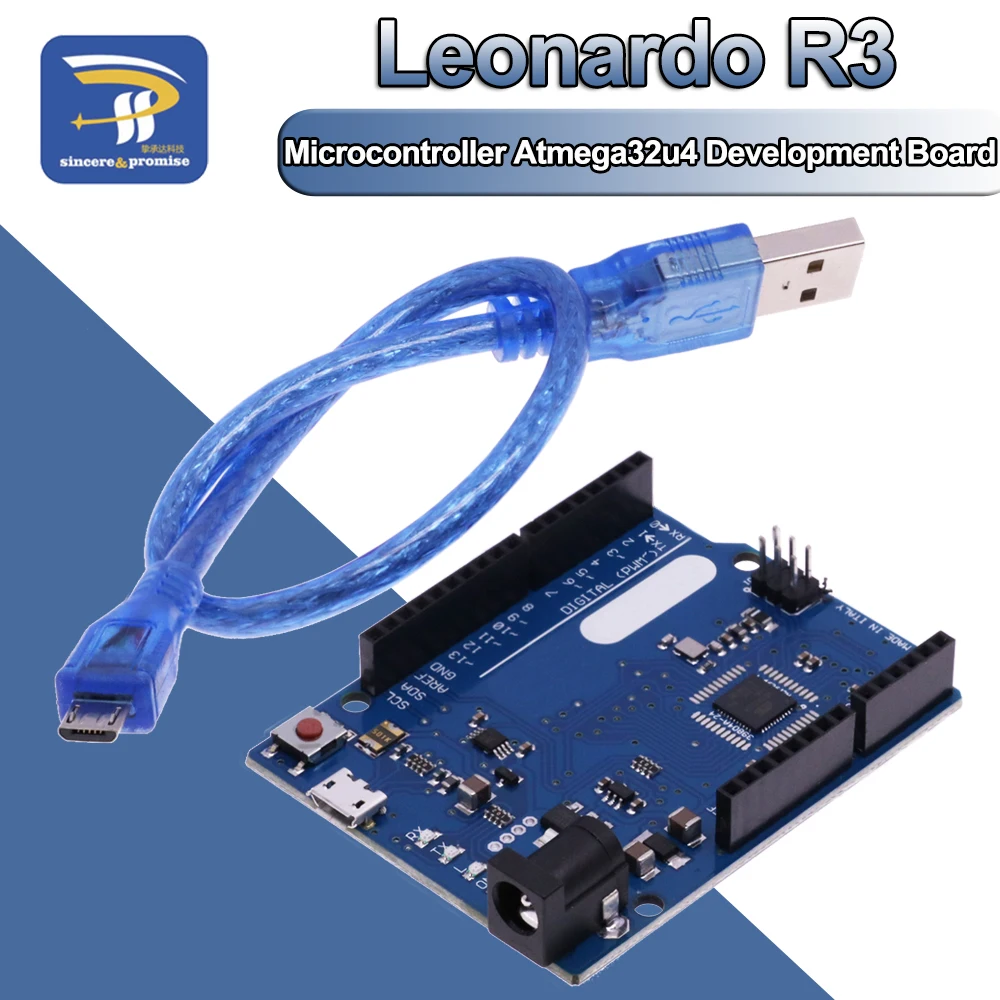 Leonardo R3 Microcontroller Atmega32u4 Development Board With Usb Cable ...