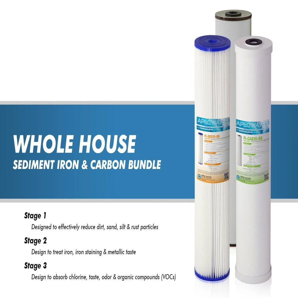 

FILTER-SET-CB3-20BB 20" Whole House Sediment, Iron and Carbon Replacement Filter Set