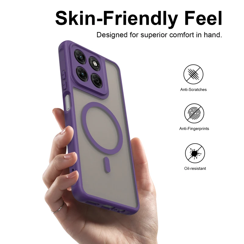 Magnetic Translucent Frosted Waterproof Protective Phone Case