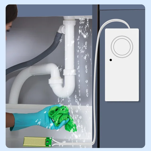 Fish Tank Domestic Pool Water Leakage Detector Overflow and Immersion Sensor Level Indicator High Decibel Full Water Alarm 5