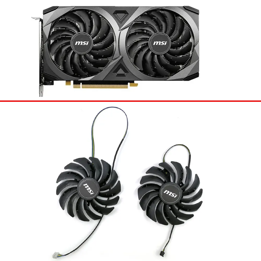 

2pcs 95mm PLD10010S12HH RTX3060 gpu cooling fan for MSI RTX 3070 3060 3060Ti Ventus 2X OC graphics card cooler